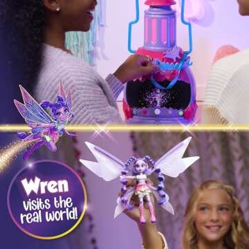 HOLOBRITE Pixie Lantern, Virtual Dancing and Interactive Games, Includes 5-inch Pixie Doll, Over 200 Ways to Play