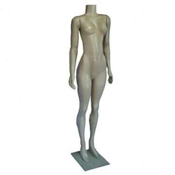 AMKO R2204B Brazilian Female Headless Full Body Mannequin – Dress Form with Heavy Square Metal Bas...