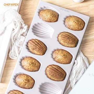 CHEFMADE 12-Cavity Non-Stick Madeleine Cake Pan