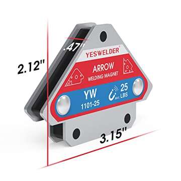 YESWELDER 25 LB Welding Magnet-4 Pieces of Magnetic Welding Holder 25 LBS Holding Power Welding Accessories