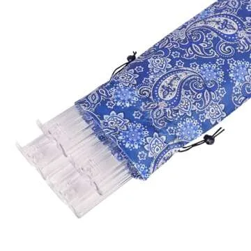 GUSTARIA Mahjong All-in-One Tile Rack & Pusher with Bag, Clear Acrylic Mahjong Rack and Pusher Combo, Modern American Majiang Tile Racks, Set of 4, White