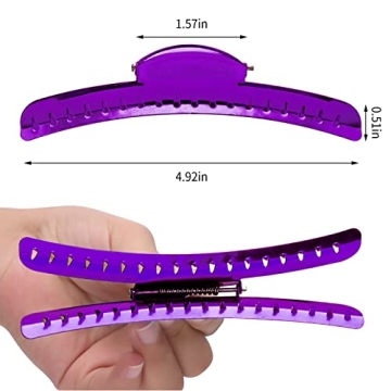 Vintage Metal Finger Wave Hair Clips Clamps - 12PCS