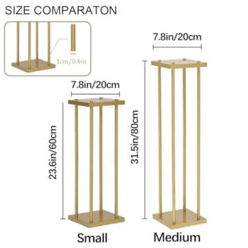 Vincidern 4PCs Gold Flower Stand Centerpieces for Wedding Table Decorations, Metal Flower Stand Metal for Wedding Road Centerpieces, Events, Party Display Stand(31.5in Tall)