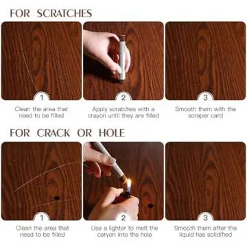 DEWEL Furniture Markers Touch Up, Upgrade Wood Furniture Repair Kit, Premium Wood Scratch Repair Markers and Wax Sticks for Wood Stains Scratches Hardwood Wooden Floors Tables, Set of 17