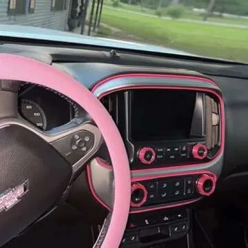 Car Interior Decorative Molding Gap Trim Strip in Pink - Universal Fit