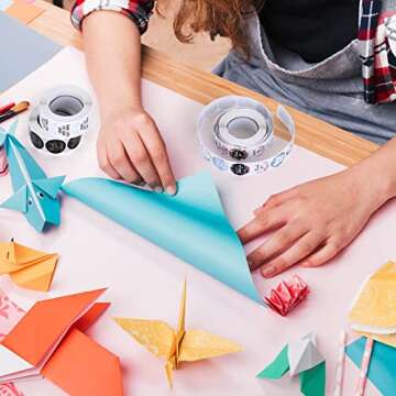 Thank You Small Stickers Rolls, 2500Pcs 1 Inch Thank You for Supporting My Small Business Envelope Seals, 5 Rolls 12 Patterns for Wedding, Birthday, Party Gift Wrap Bag