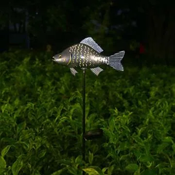 KAIXOXIN Solar Fish Garden Lights for Outdoor Decor