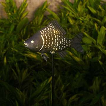 KAIXOXIN Solar Fish Garden Lights for Outdoor Decor