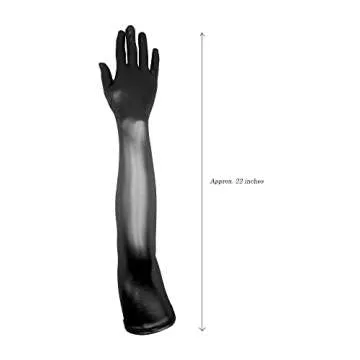 Shiny Metallic Party Gloves - Unisex Costume Accessory