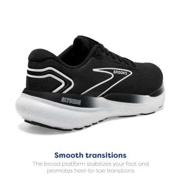 Brooks Women’s Glycerin 21 Neutral Running Shoe - Black/Grey/White - 8 Medium