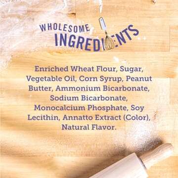 Three Dog Bakery Lick'n Crunch Sandwich Cookies Premium Dog Treats with No Artificial Flavors, Golden & Peanut Butter Flavor, 13 Ounces (Pack of 6)