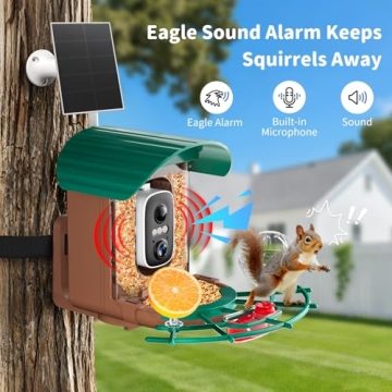 NIORSUN Solar Powered Smart Bird Feeder with Camera