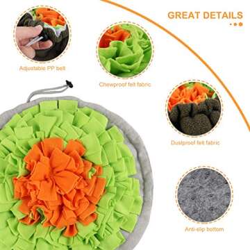 FREESOO Snuffle Mat for Dogs Feeding Mat Interactive Puppy Puzzle Toy Pet Nosework Training Play Mat...