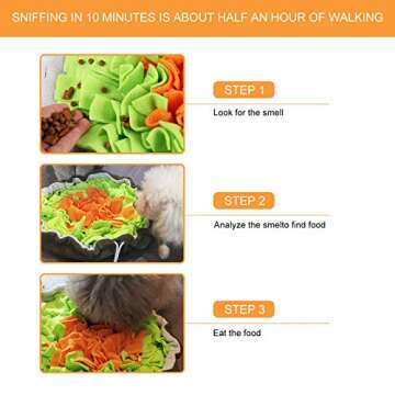 FREESOO Snuffle Mat for Dogs Feeding Mat Interactive Puppy Puzzle Toy Pet Nosework Training Play Mats for Stress Relief (Green)