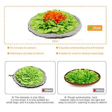 FREESOO Snuffle Mat for Dogs Feeding Mat Interactive Puppy Puzzle Toy Pet Nosework Training Play Mats for Stress Relief (Green)