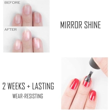 Vishine No Wipe Base Top Coat Set for Salon-Quality Nails