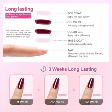 Vishine No Wipe Base Top Coat Set for Salon-Quality Nails