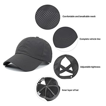 HGGE Women's Criss Cross Baseball Cap for Active Lifestyle