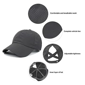 HGGE Women's Criss Cross Baseball Cap for Active Lifestyle