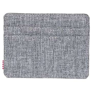 Herschel mens Charlie Rfid Card Case Wallet, Raven Crosshatch, One Size US