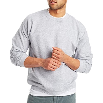 EcoSmart Hanes Mens Sweatshirt in Light Steel