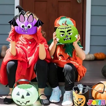 Klever Kits Halloween Pumpkin Decorating Kit, Halloween Arts and Craft Party Favors for Kids, Pumpkin Painting Kits Party Supplies, Halloween DIY Coloring Pumpkin Decorations, School Activities Games