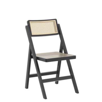 ISL Furnishings Ibiza Rattan Folding Chair Set of 2
