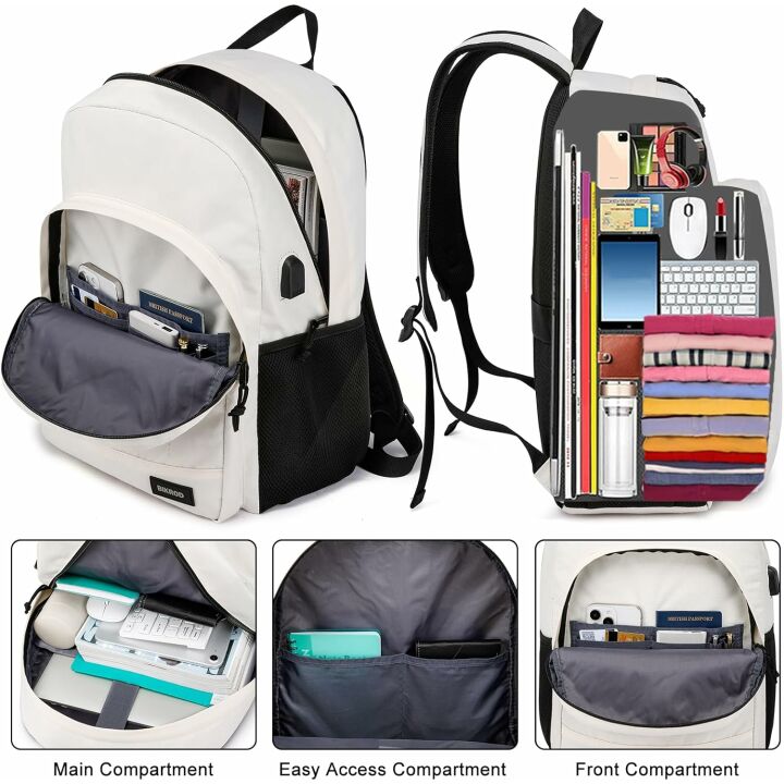 BIKROD Casual School Backpack with USB Port