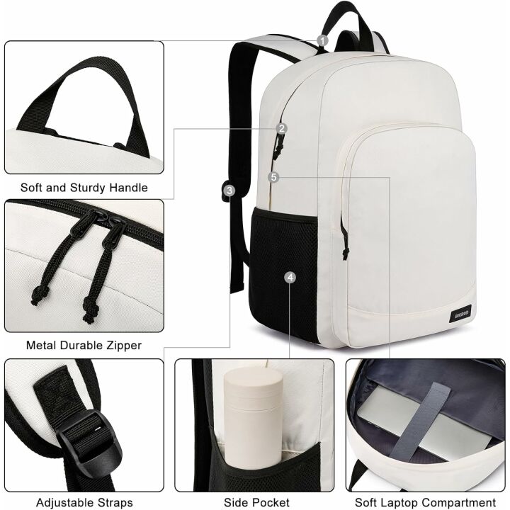 BIKROD Casual School Backpack with USB Port