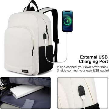 BIKROD Casual School Backpack with USB Port