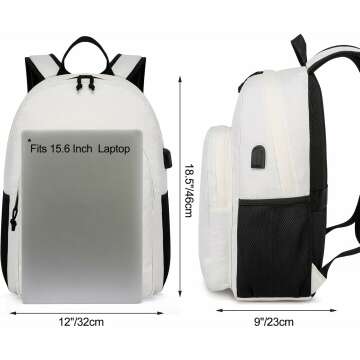 BIKROD Casual School Backpack with USB Port