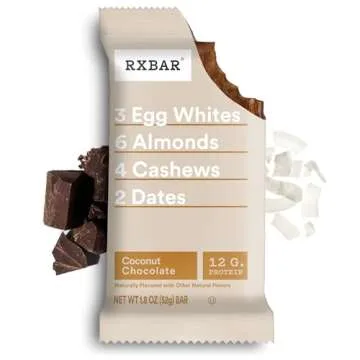 RXBAR Coconut Chocolate Protein Bars - 12g Protein, Healthy Snack