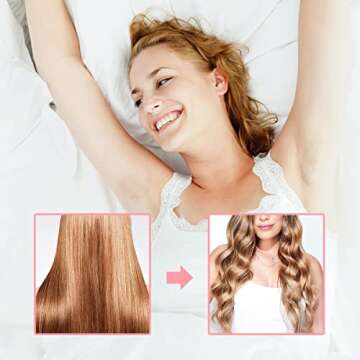 Heatless Curling Rod Headband,Upgraded No Heat Curlers Comfortable Sleep Overnight Women Girls Curling Ribbon Heatless Hair Rollers, DIY Hair Styling Tools Soft Headband Hair Curlers