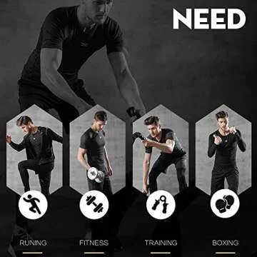 Leglocher Mens Compression Pants Jacket Suit Fitness Athletic Workout 5Pcs Clothes Outfit Apparel Gym Outdoor Running Grey