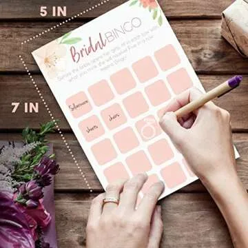 Floral Bridal Shower Games Set with Luxury Accessories
