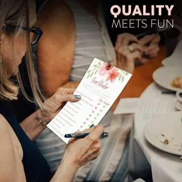 Floral Bridal Shower Games Set with Luxury Accessories