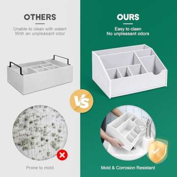 MUTUALUS Paper Plate Holders, Paper Plate Dispenser with 7 Compartments for Plate, Cup, Fork, Spoon, Utensil Caddy and Plate Organizer for Party, Camping, Picnic, Kitchen