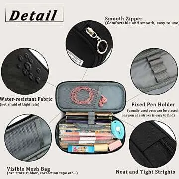 FUXINGYAO Pencil Case - Durable Multi-Slot Portable Stationery Bag