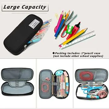 FUXINGYAO Pencil Case - Multi-Slot Portable Pen Pouch for Office