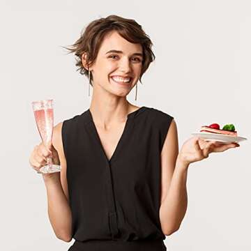 MR.FOAM Disposable Champagne Flutes,6PC Rose Gold Glitter Plastic Champagne Glasses for Parties Plastic Champagne Flutes Cups Plastic Toasting Glasses,Mimosa,Wedding and Shower Party Supplies 6.5 OZ