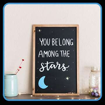 VersaChalk Large Industrial Porcelain Chalk Board with Frame - 24x36