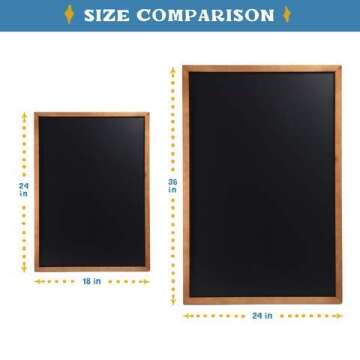 VersaChalk Large Framed Chalk Board - 24x36 Inches