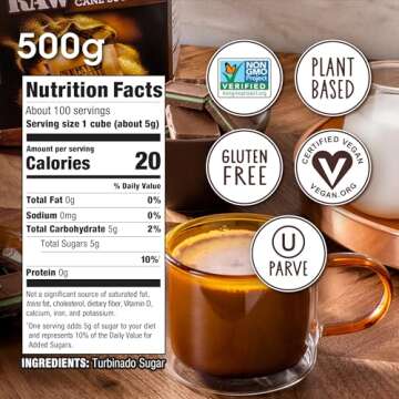 Sugar In The Raw Turbinado Cane Sugar Cubes - Pure & Natural