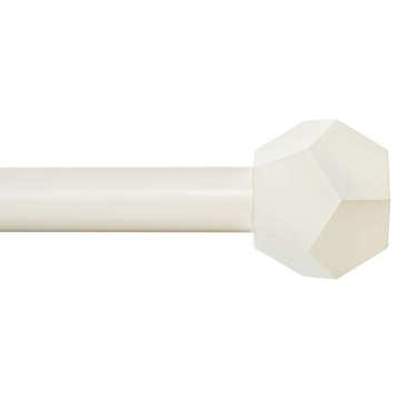 Ivilon Drapery Treatment Window Curtain Rod - Faceted Hexagonal 1 inch Pole