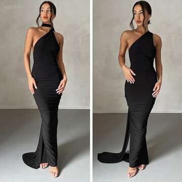 ABYOVRT Women Sexy Backless Bodycon Sleeveless Open Back Maxi Dress Going Out Elegant Party Cocktail...