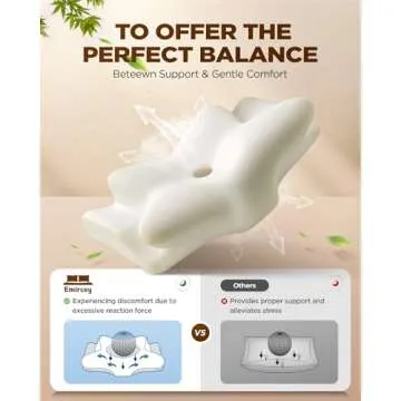 Dream Without Pain Cervical Neck Pillow for Sleeping, Ergonomic Side Sleeper Pillows for Adults, Cooling Orthopedic Pillow for Neck Relief Support, Memory Foam Pillows Back Stomach Sleepers