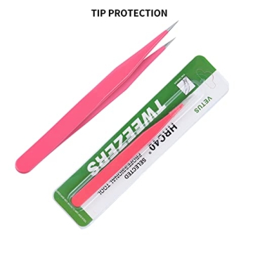 Stainless Steel Tweezers for Eyelash Extensions - 2pcs Set