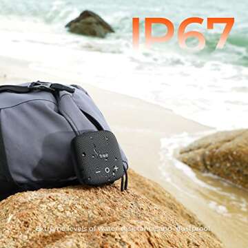 Tribit Stormbox Micro 2 Wireless Portable Speaker: 10W Loud Deep Bass Sound, IP67 Waterproof Bike Speaker with Bluetooth 5.3, 12Hrs Playtime Long Battery Powerbank for Camping Travel Hiking