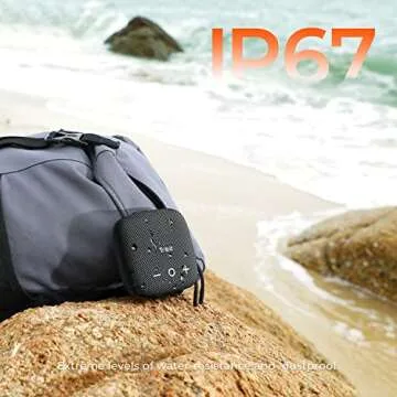 Tribit Stormbox Micro 2 Wireless Portable Speaker: 10W Loud Deep Bass Sound, IP67 Waterproof Bike Speaker with Bluetooth 5.3, 12Hrs Playtime Long Battery Powerbank for Camping Travel Hiking