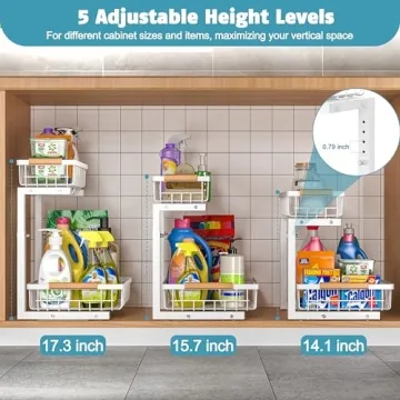 Liuoud Under Sink Organizer 2 Pack for Easy Access